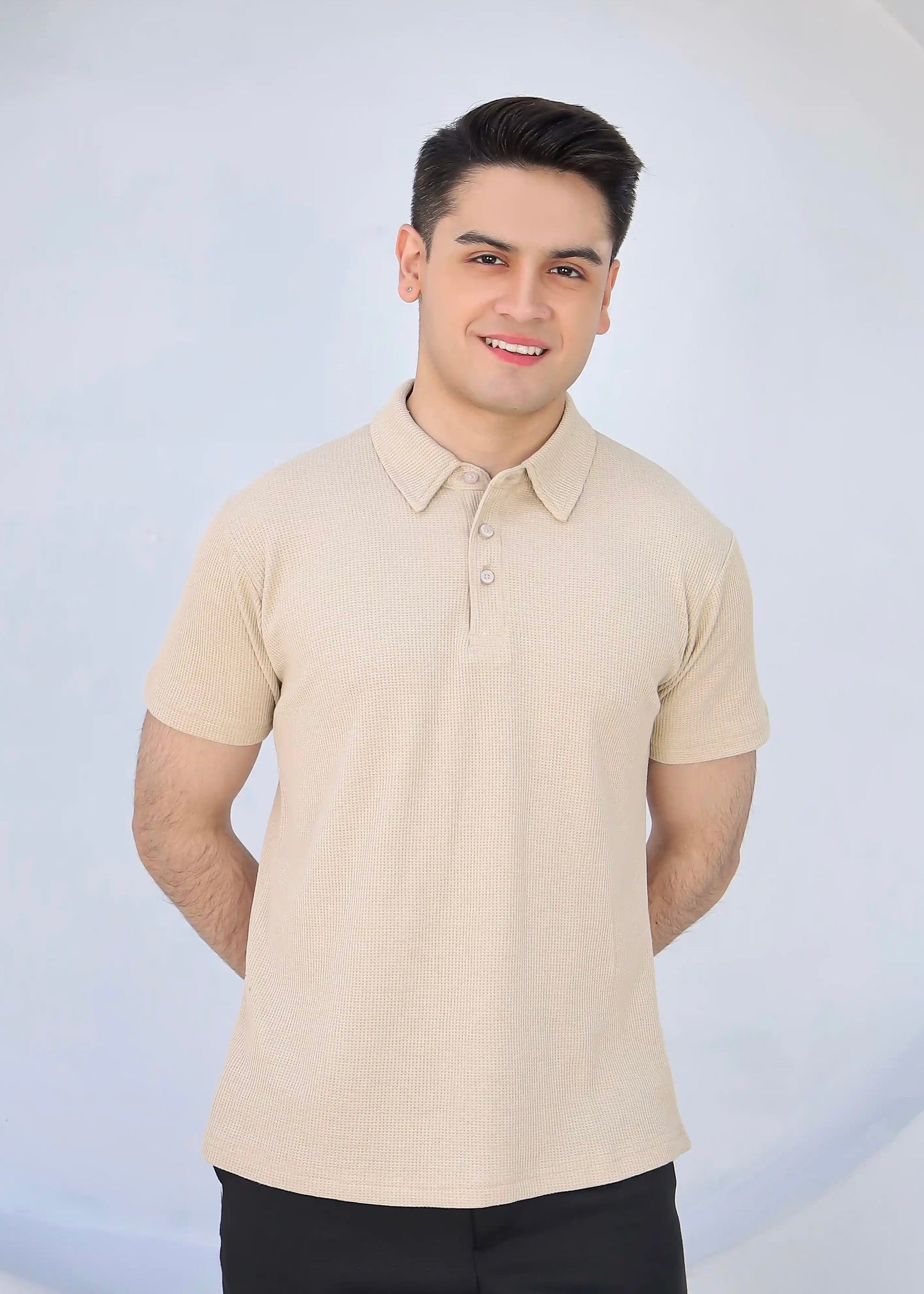 Waffle Knit - Skin Polo