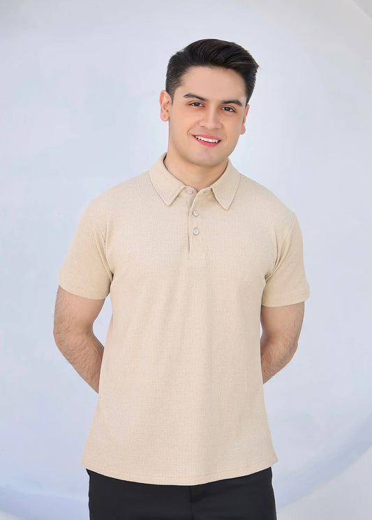 Waffle Knit - Skin Polo