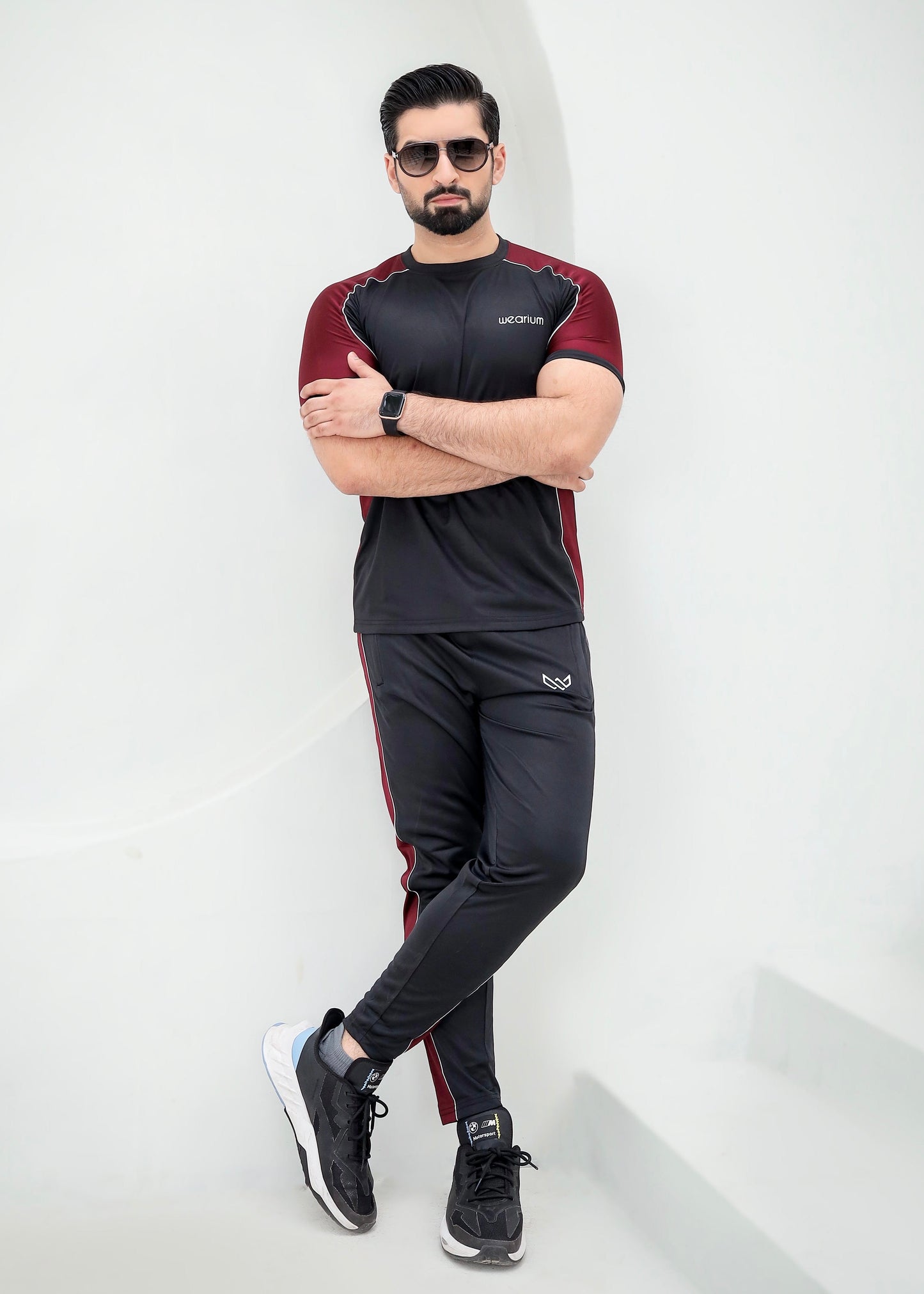 Topnotch Black/Burgundy - Dri-Fit