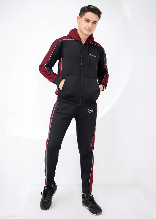Topnotch Black/Burgundy - Winter Tracksuit