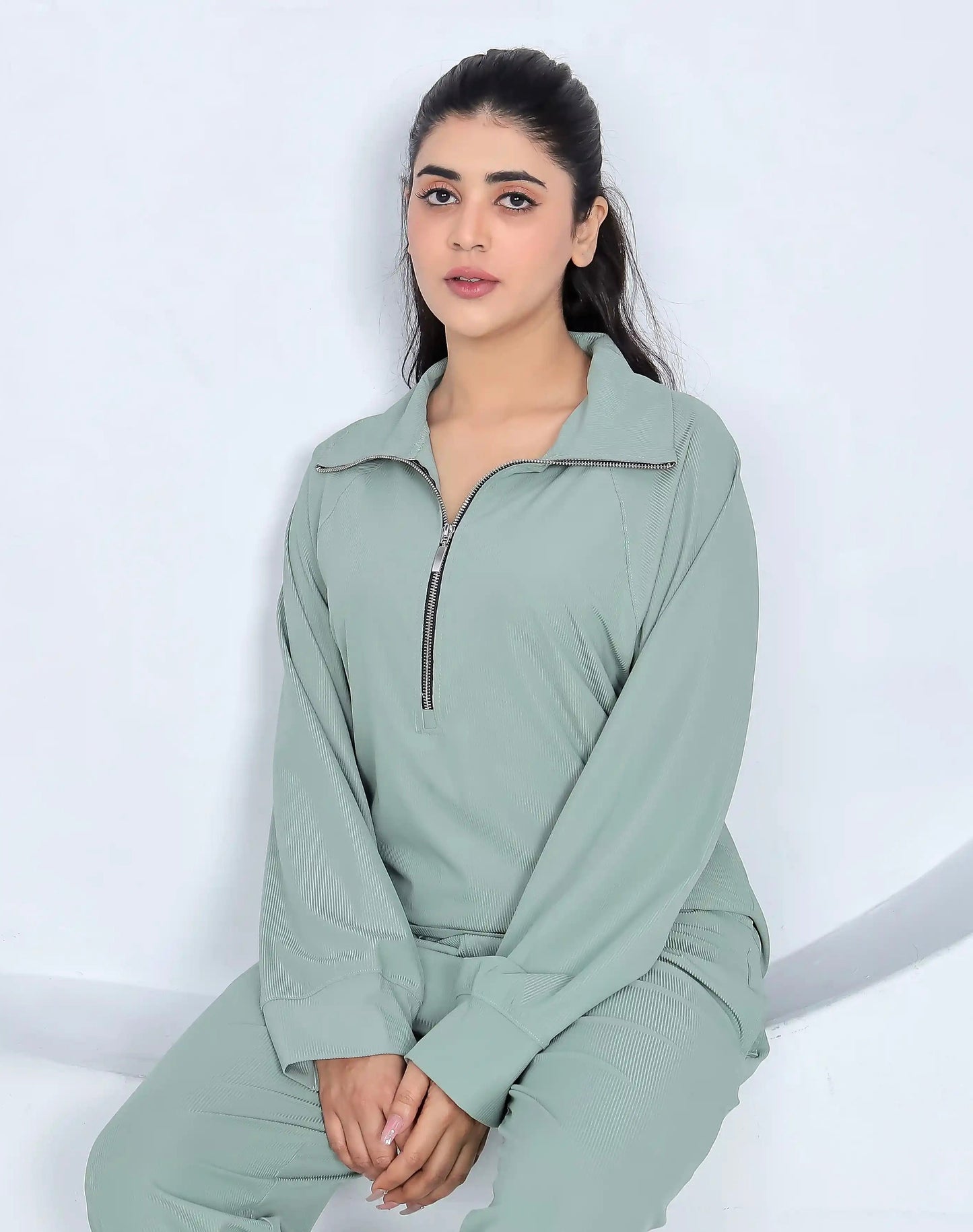 Sage Serenity - Spendex Drop Shoulder Twinset