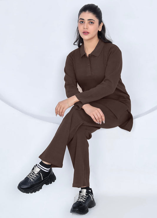 Brown Flow - Premium Cotton Twinset