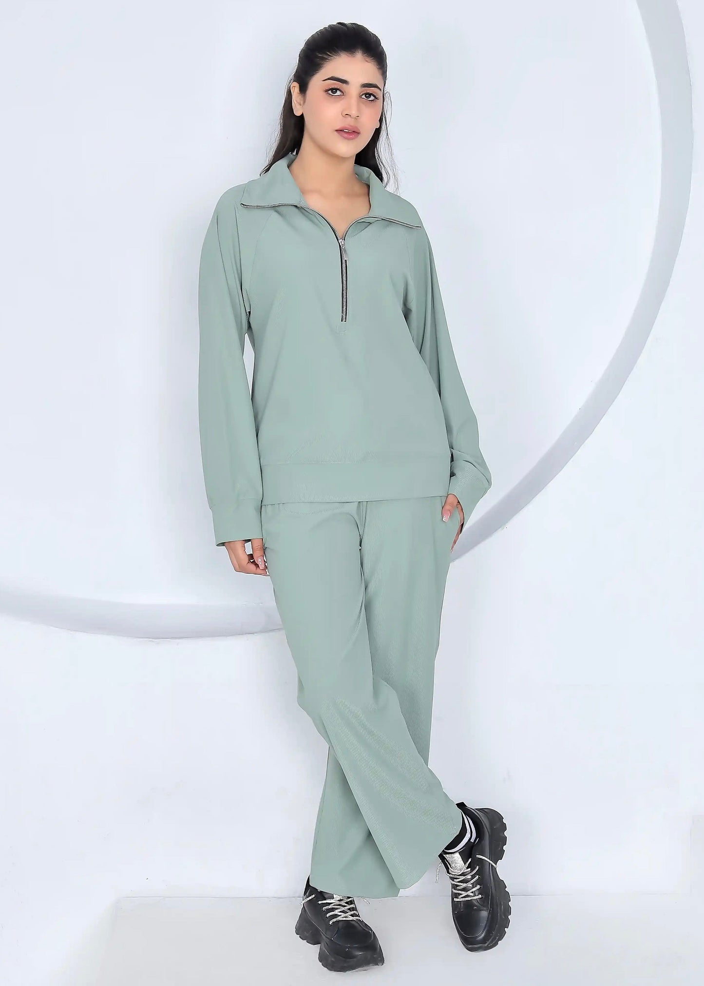 Sage Serenity - Spendex Drop Shoulder Twinset