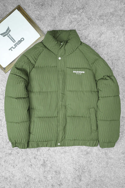 Warm Motif Pattern Padded Imported Puffer Jacket