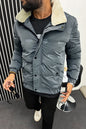 Soft Lapel Fur Collar Embossed Padded Imported Puffer Jacket
