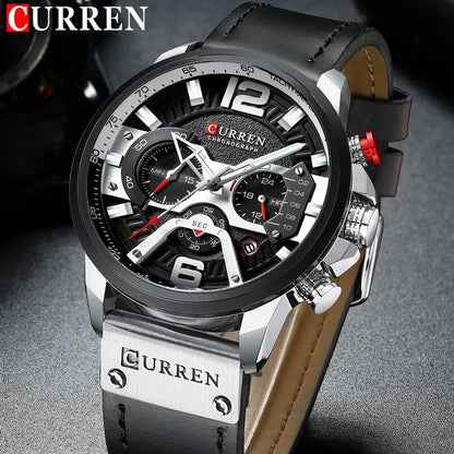 CURREN 8329 Men's Leather Straps Watch