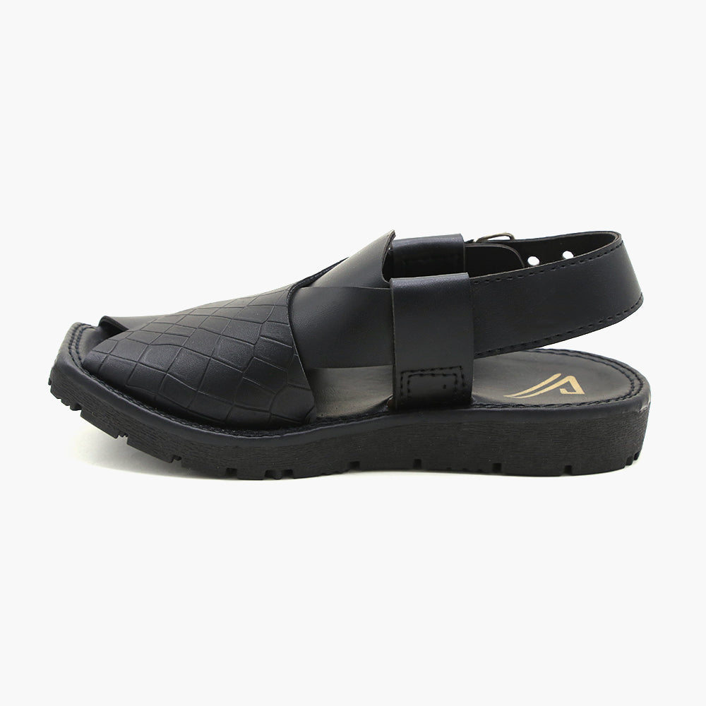 Boys Peshawari Sandal - Black