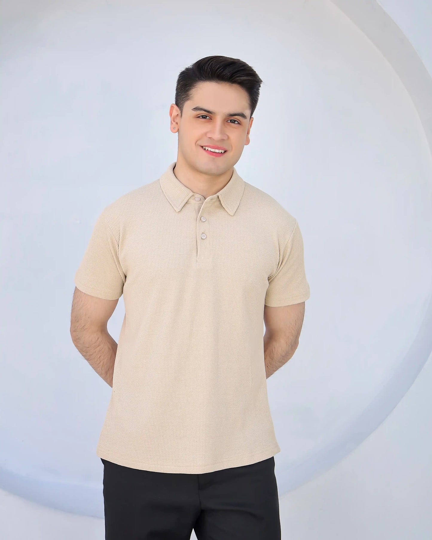 Waffle Knit - Skin Polo