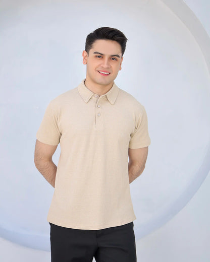 Waffle Knit - Skin Polo