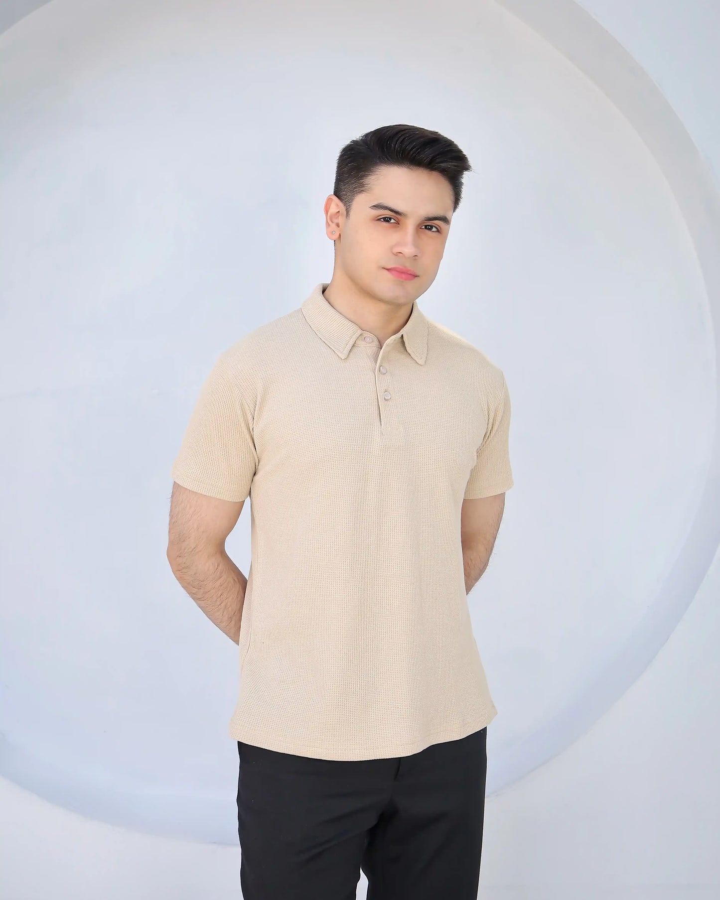 Waffle Knit - Skin Polo