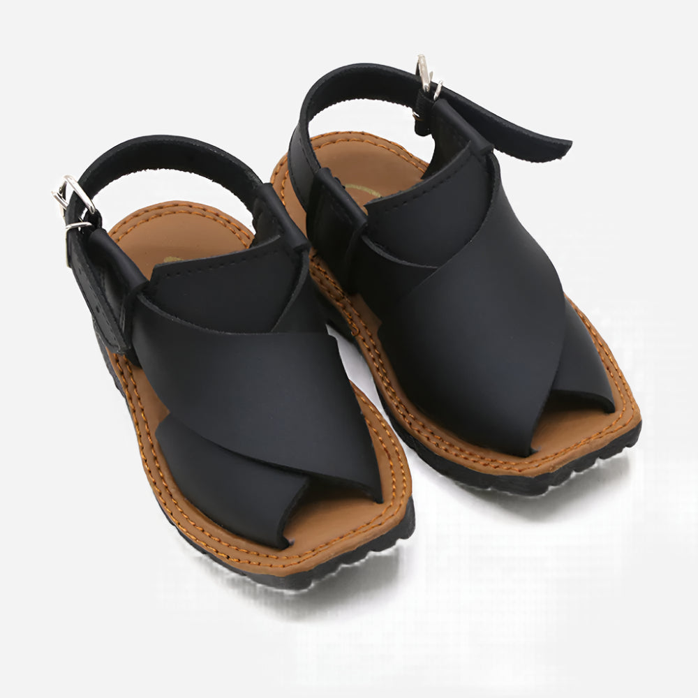Boys Peshawari Sandal - Black
