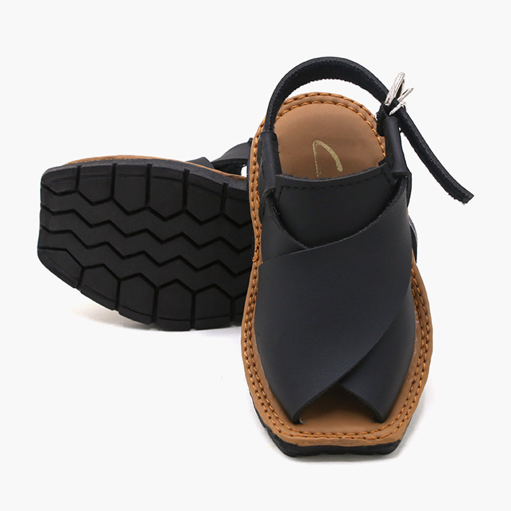 Boys Peshawari Sandal - Black