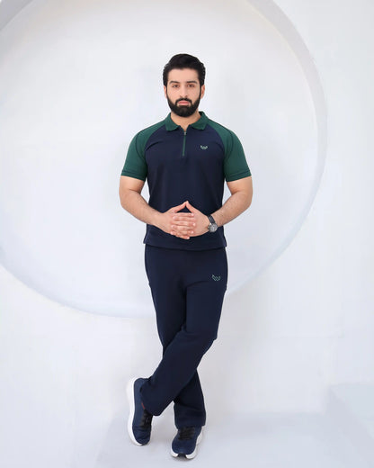 Green Pulse - Premium Cotton Polo Twinset