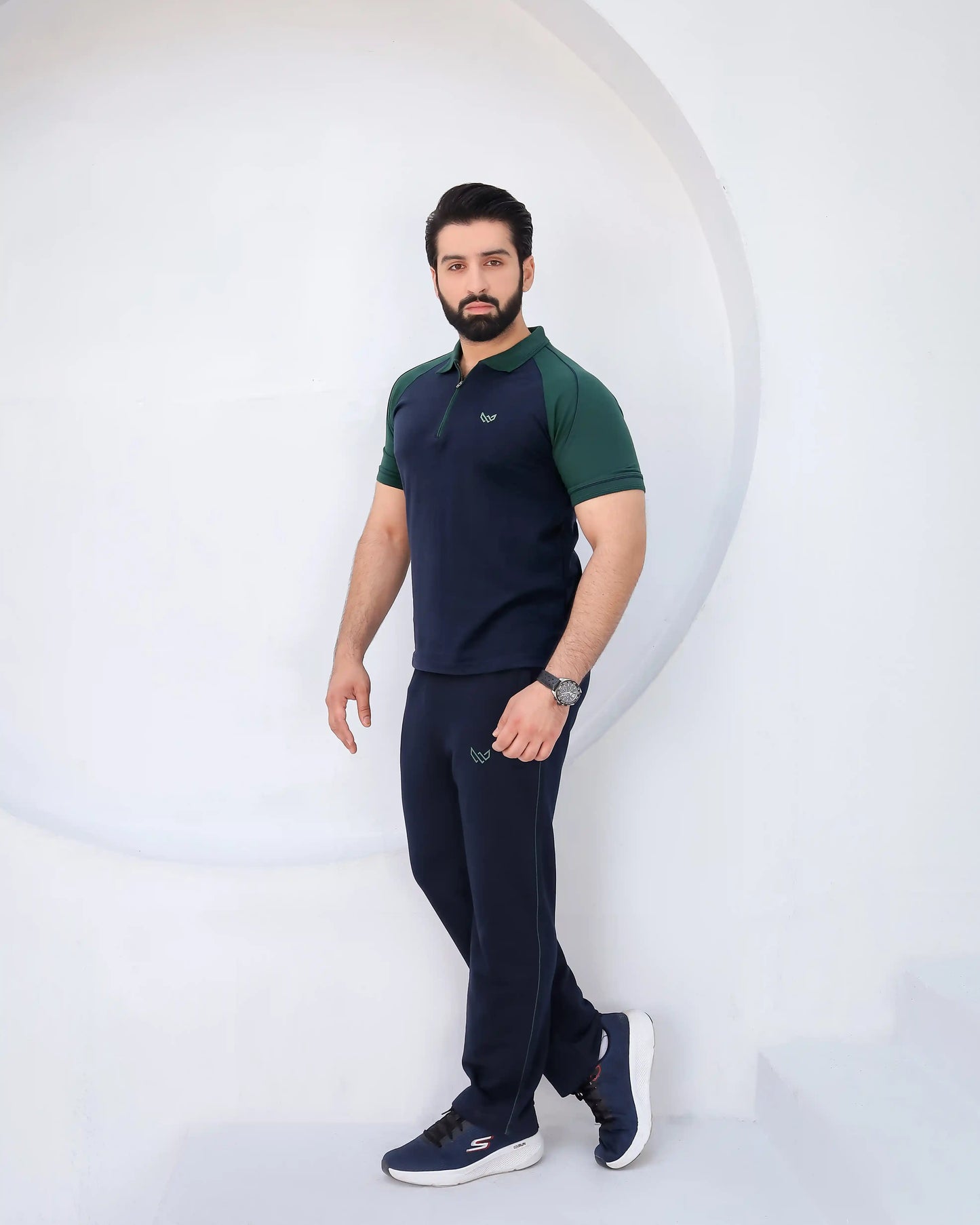 Green Pulse - Premium Cotton Polo Twinset