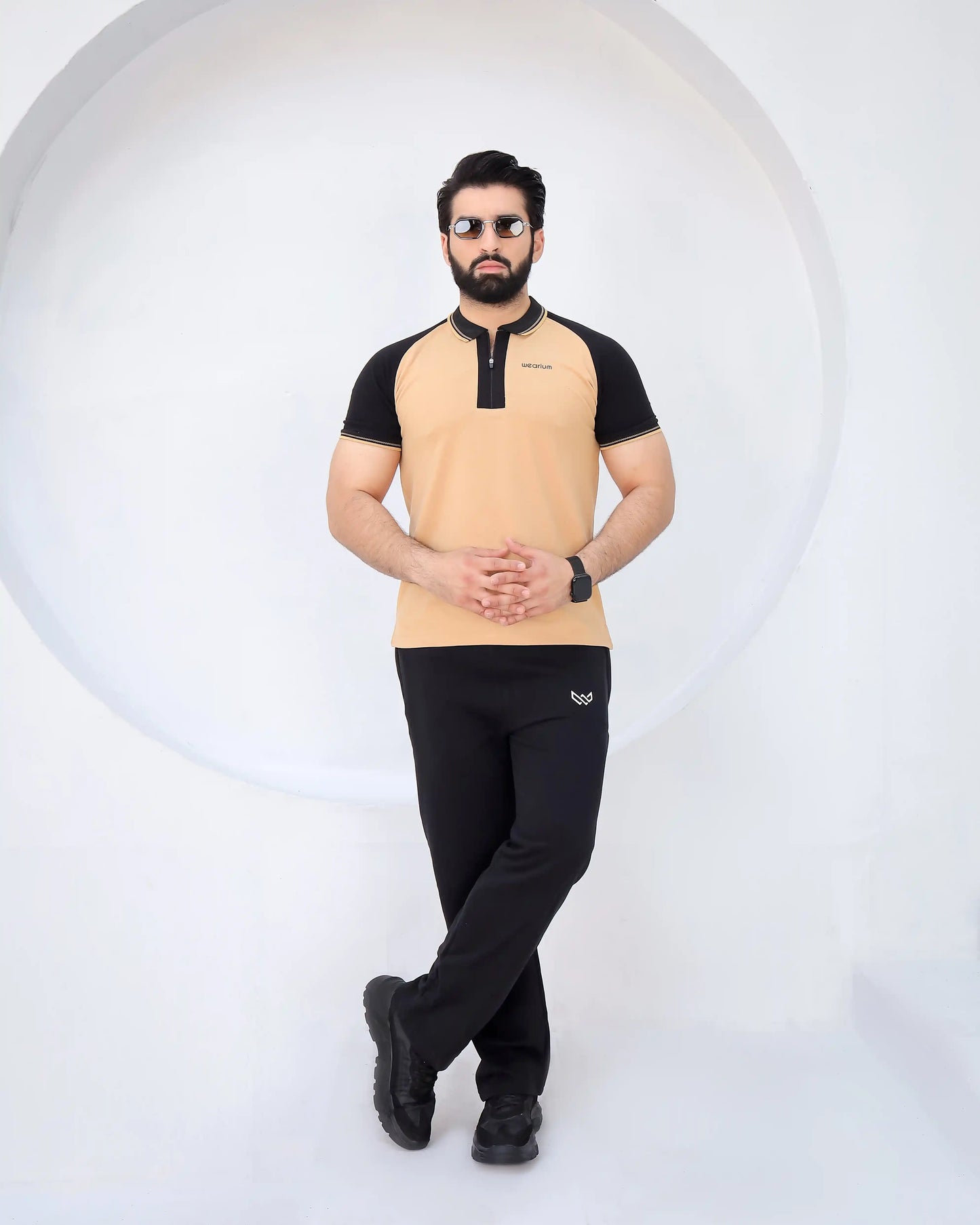 Sand Black - Premium Cotton Polo Twinset