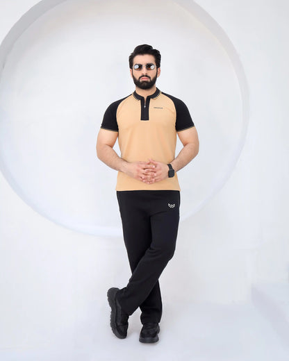 Sand Black - Premium Cotton Polo Twinset