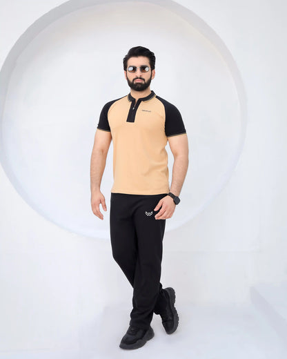 Sand Black - Premium Cotton Polo Twinset
