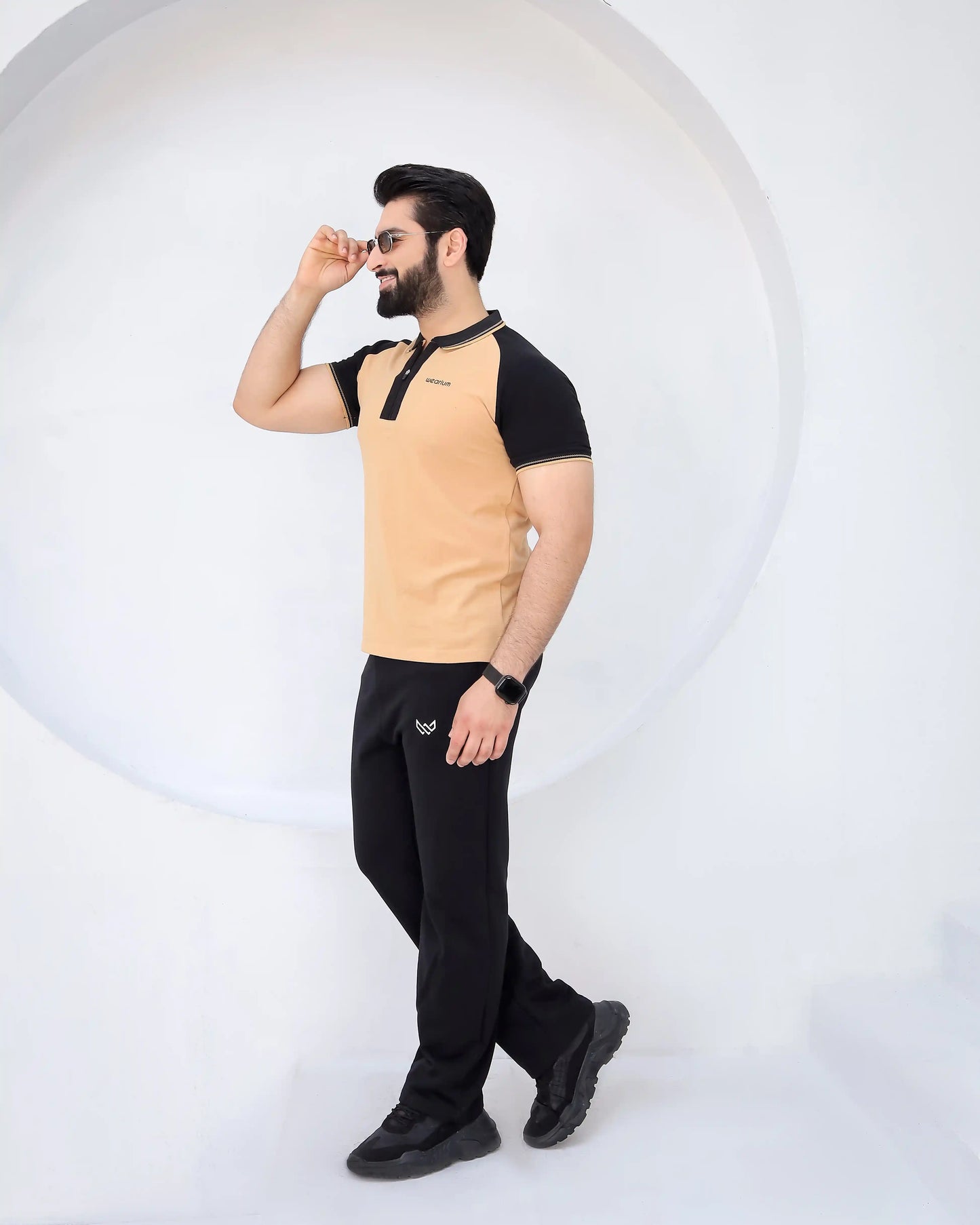 Sand Black - Premium Cotton Polo Twinset