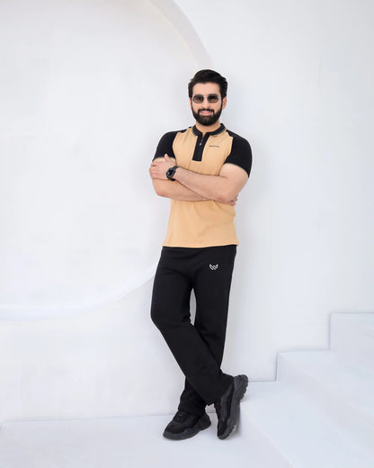 Sand Black - Premium Cotton Polo Twinset