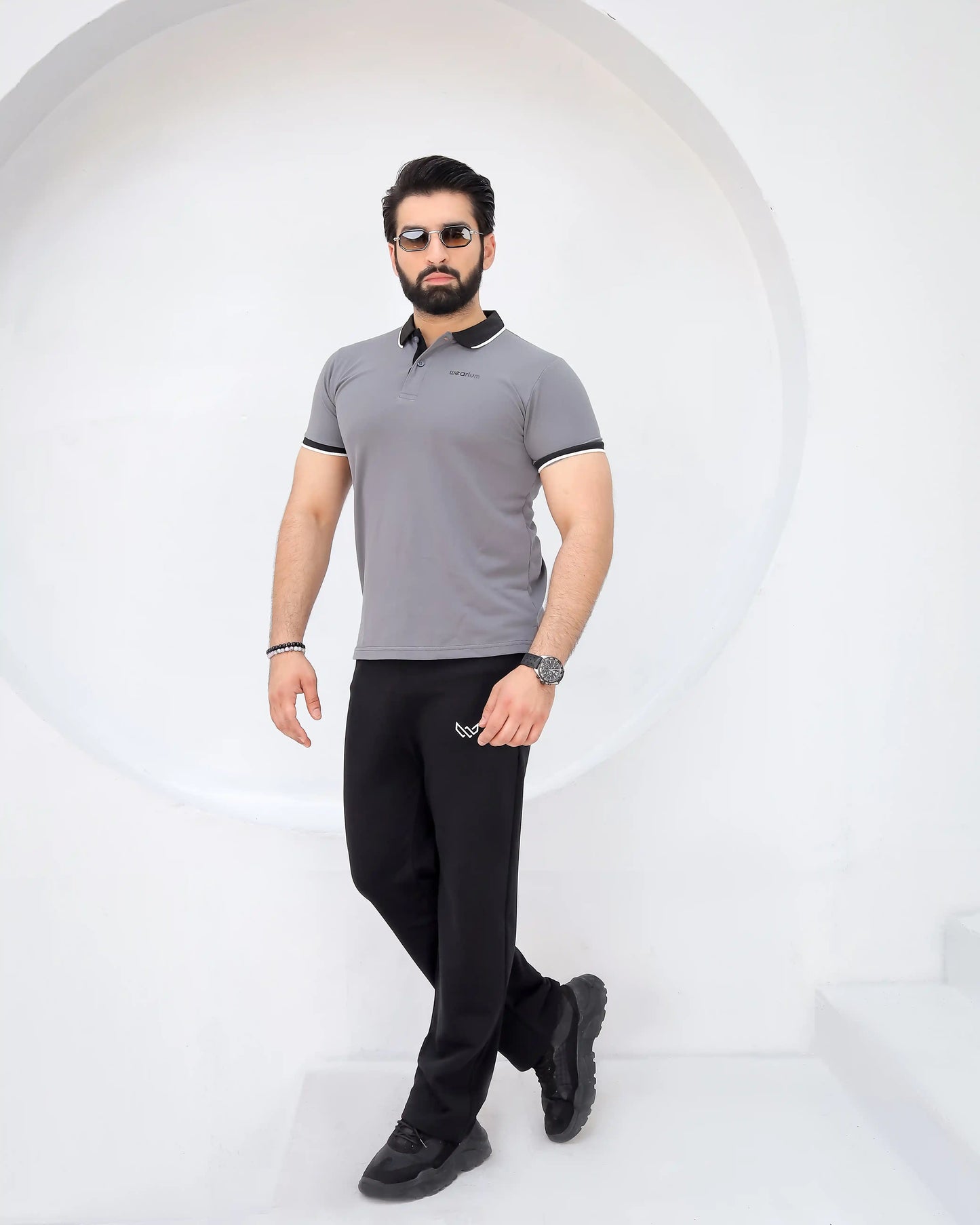 Graphite - Premium Cotton Polo Twinset