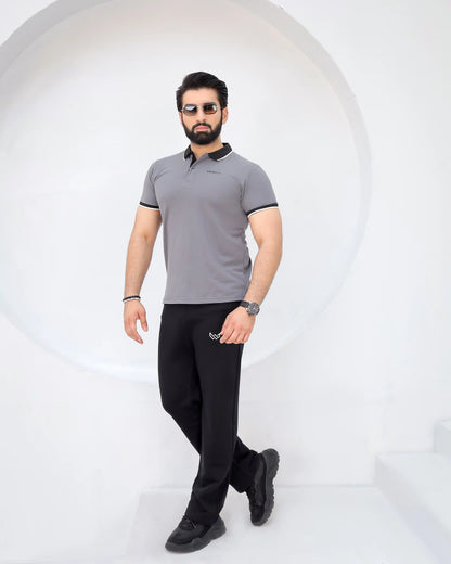 Graphite - Premium Cotton Polo Twinset