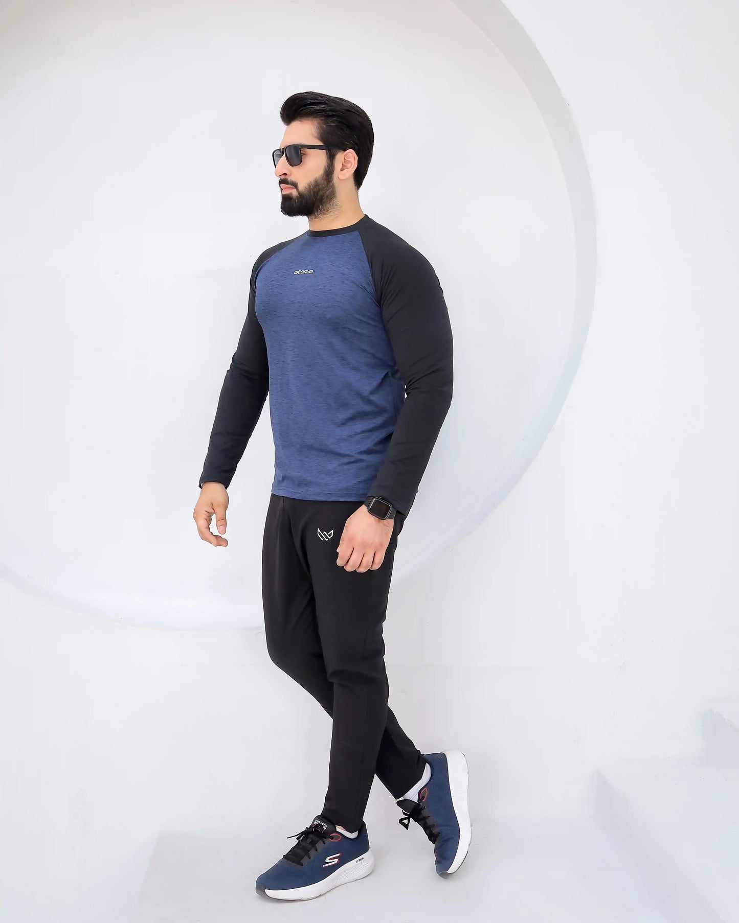 AURA - Spendex Textured Navy Twinset