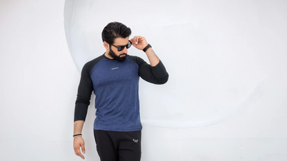 AURA - Spendex Textured Navy Twinset