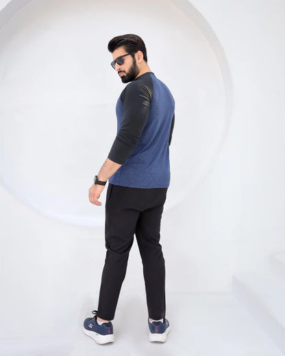 AURA - Spendex Textured Navy Twinset