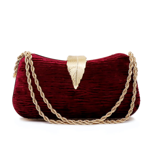 Maroon Fancy Clutch C00C20344