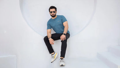 Textured Mesh - Spendex Tee Twinset