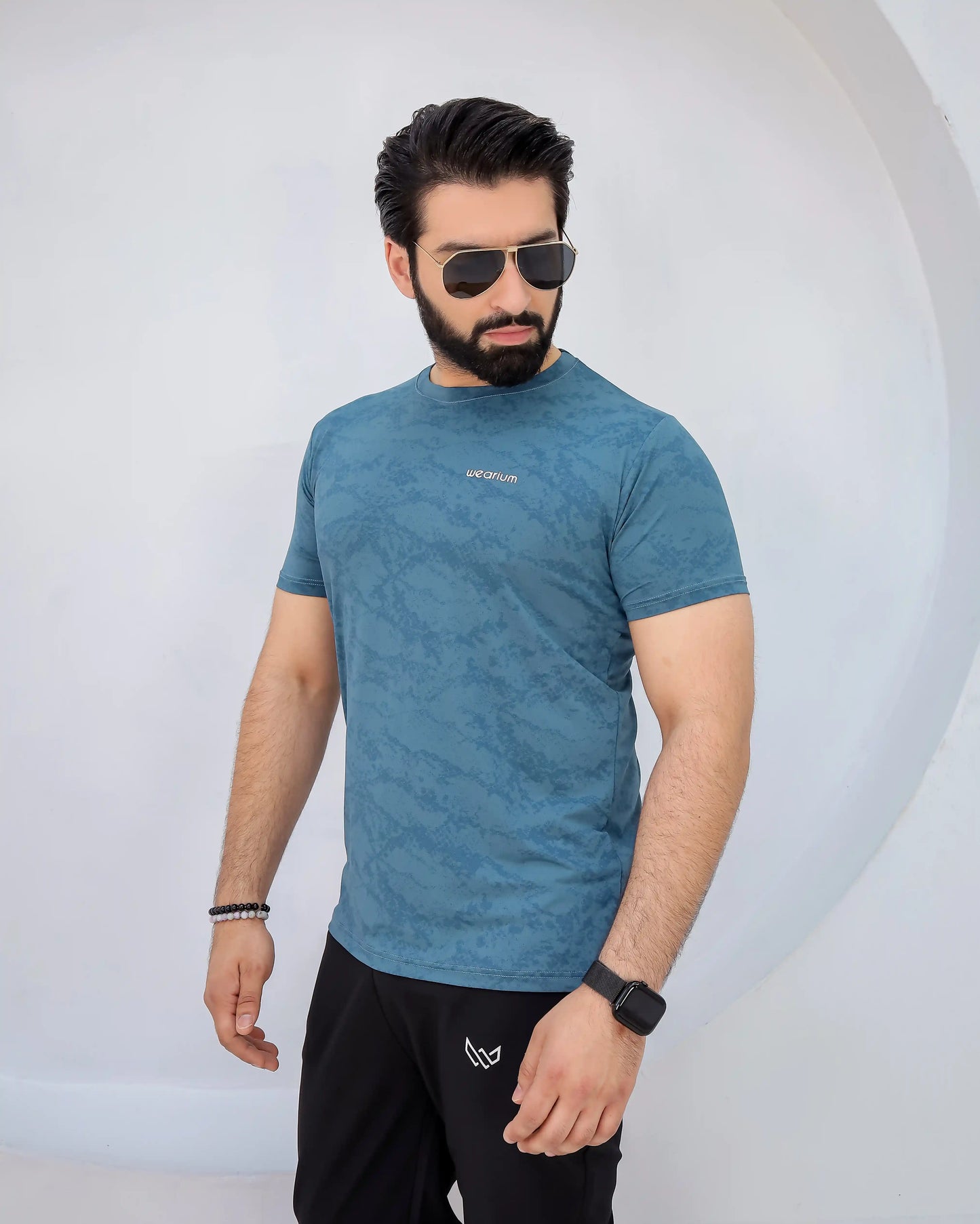 Textured Mesh - Spendex Tee Twinset