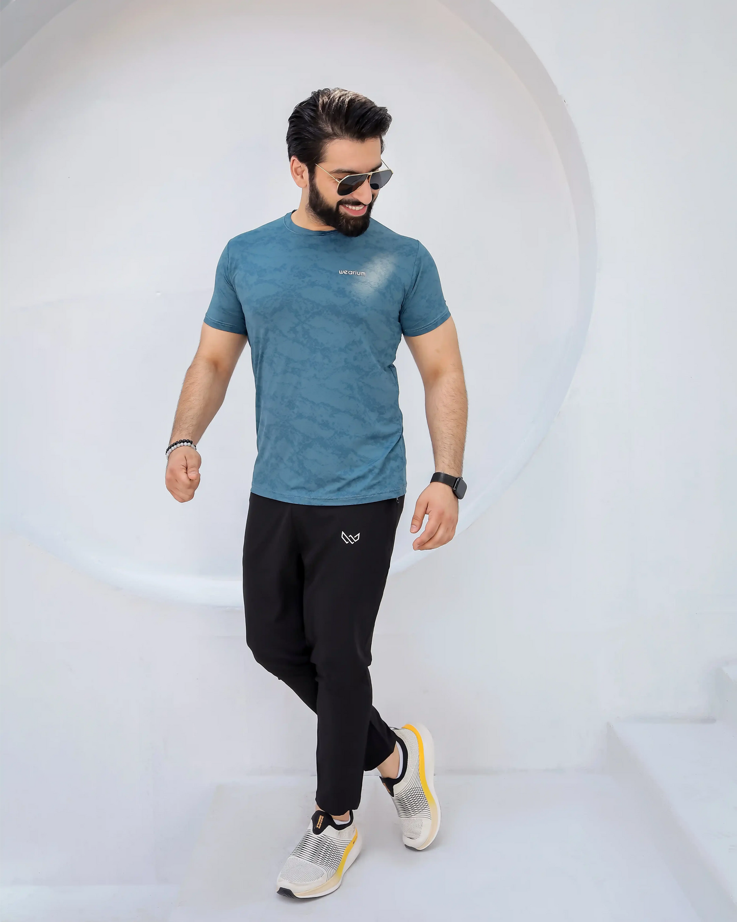 Textured Mesh - Spendex Tee Twinset