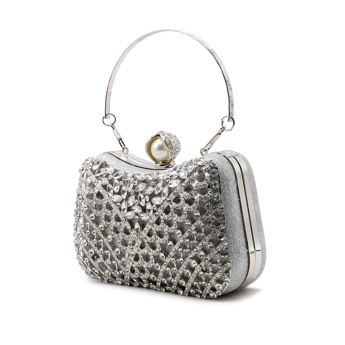 Silver Fancy Clutch CLLC20071