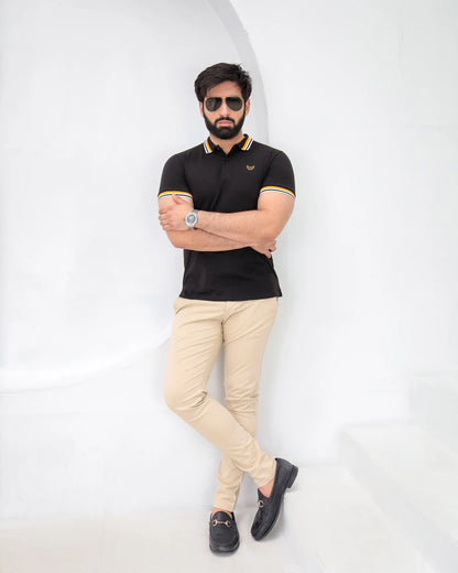 Excellence Black Polo - Premium Cotton