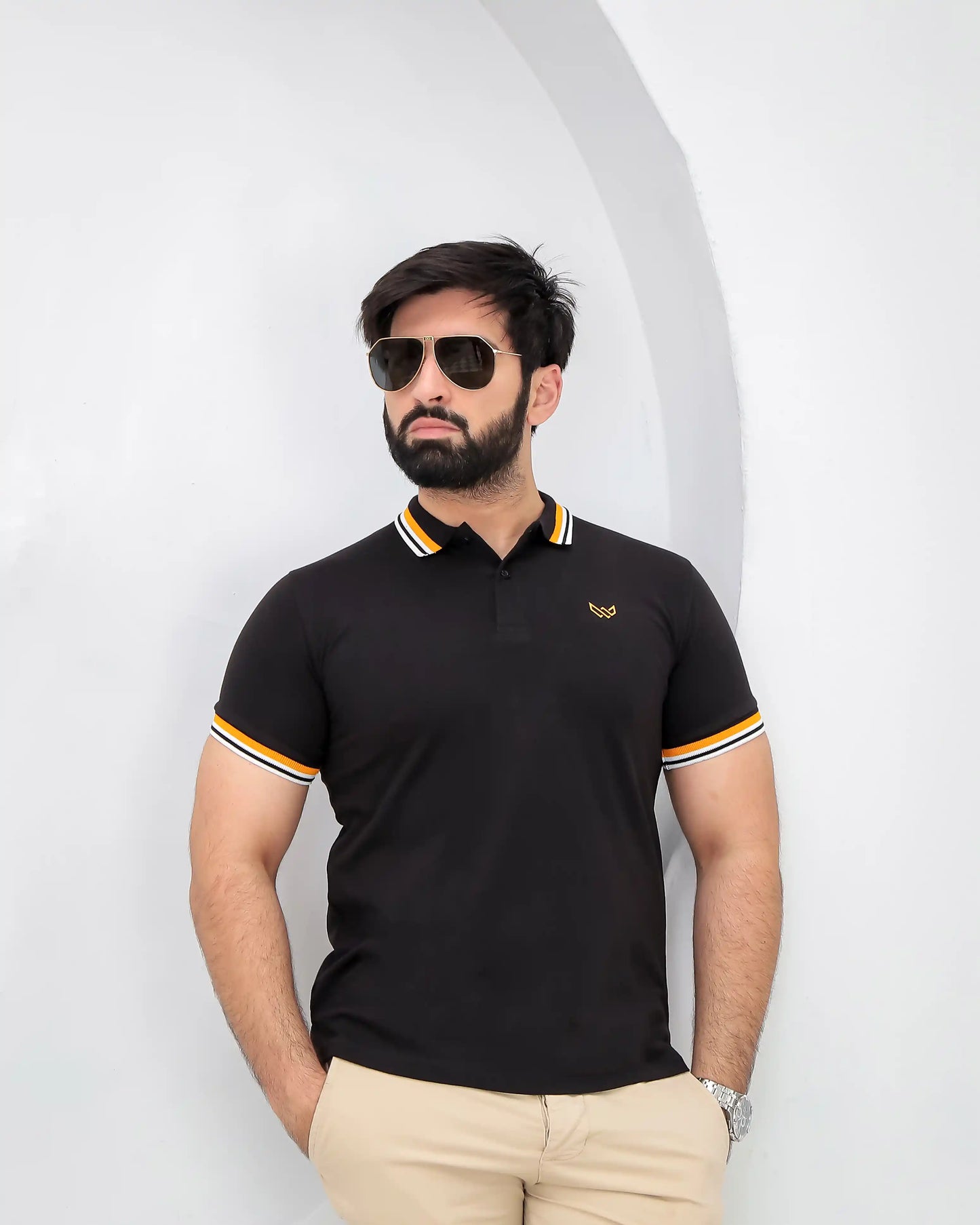 Excellence Black Polo - Premium Cotton