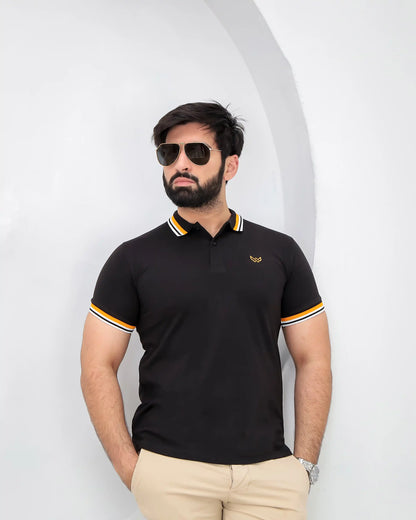 Excellence Black Polo - Premium Cotton