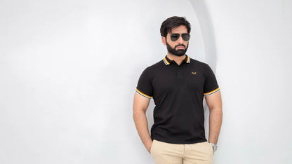 Excellence Black Polo - Premium Cotton