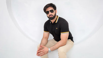 Excellence Black Polo - Premium Cotton