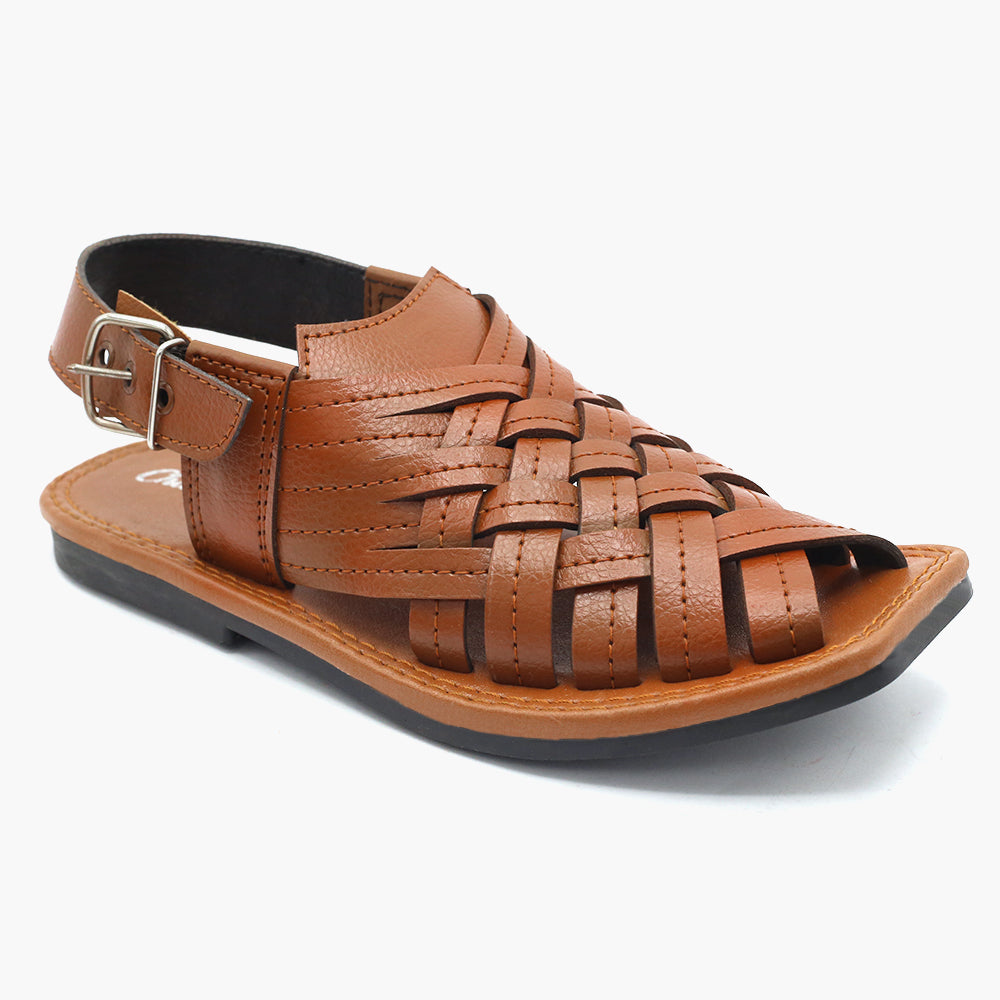 Boys Peshawari Sandal - Mustard