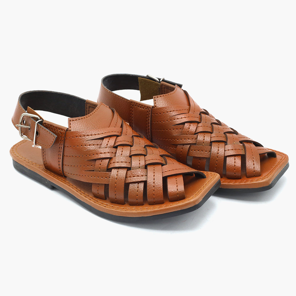 Boys Peshawari Sandal - Mustard