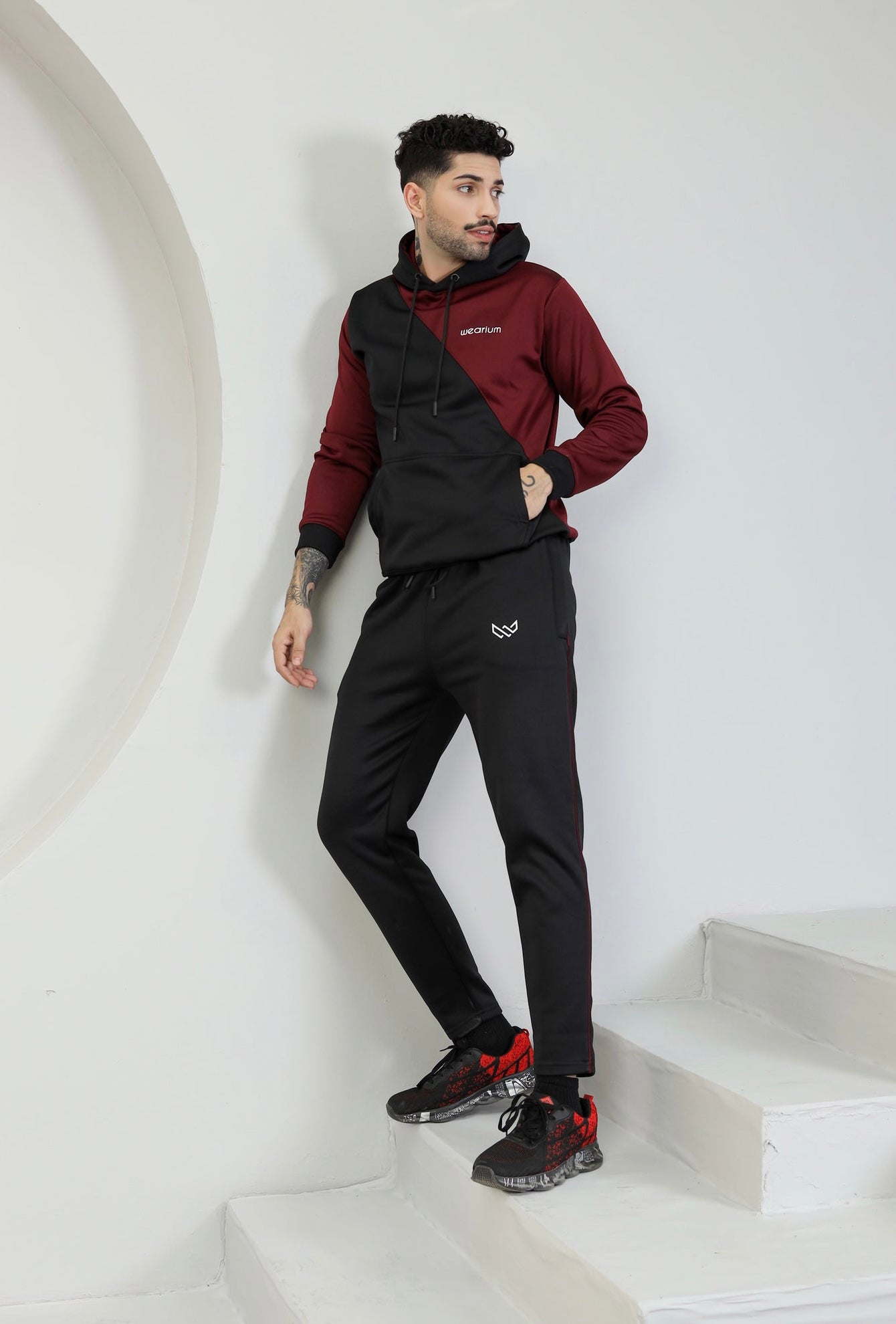 Maroon Max Tracksuit - Burgundy