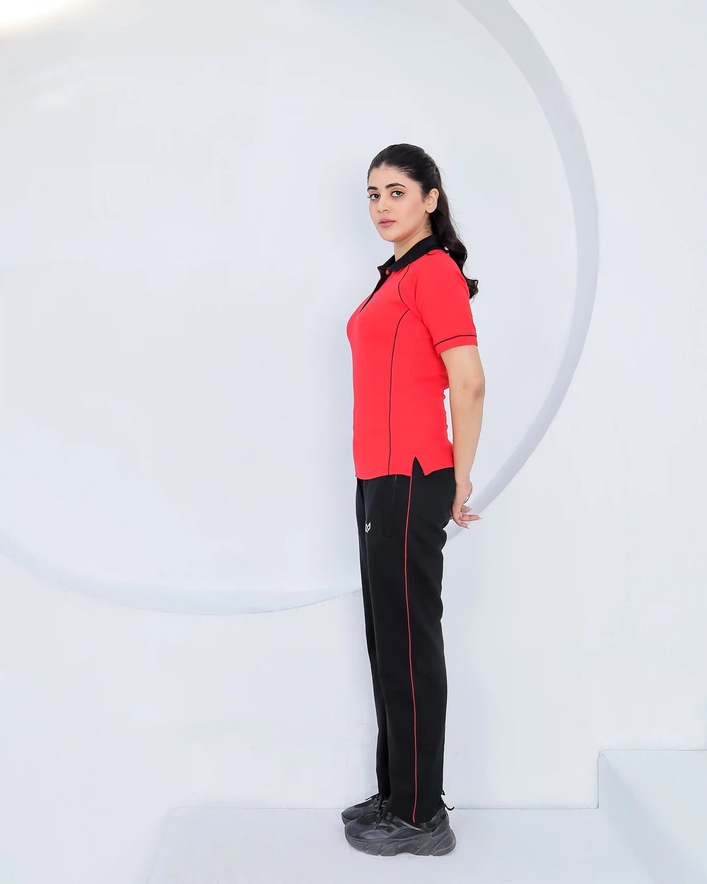 Red Spark - 100% Cotton Polo Tracksuit