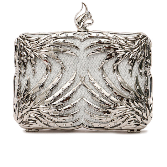Silver Fancy Clutch CLLC20044