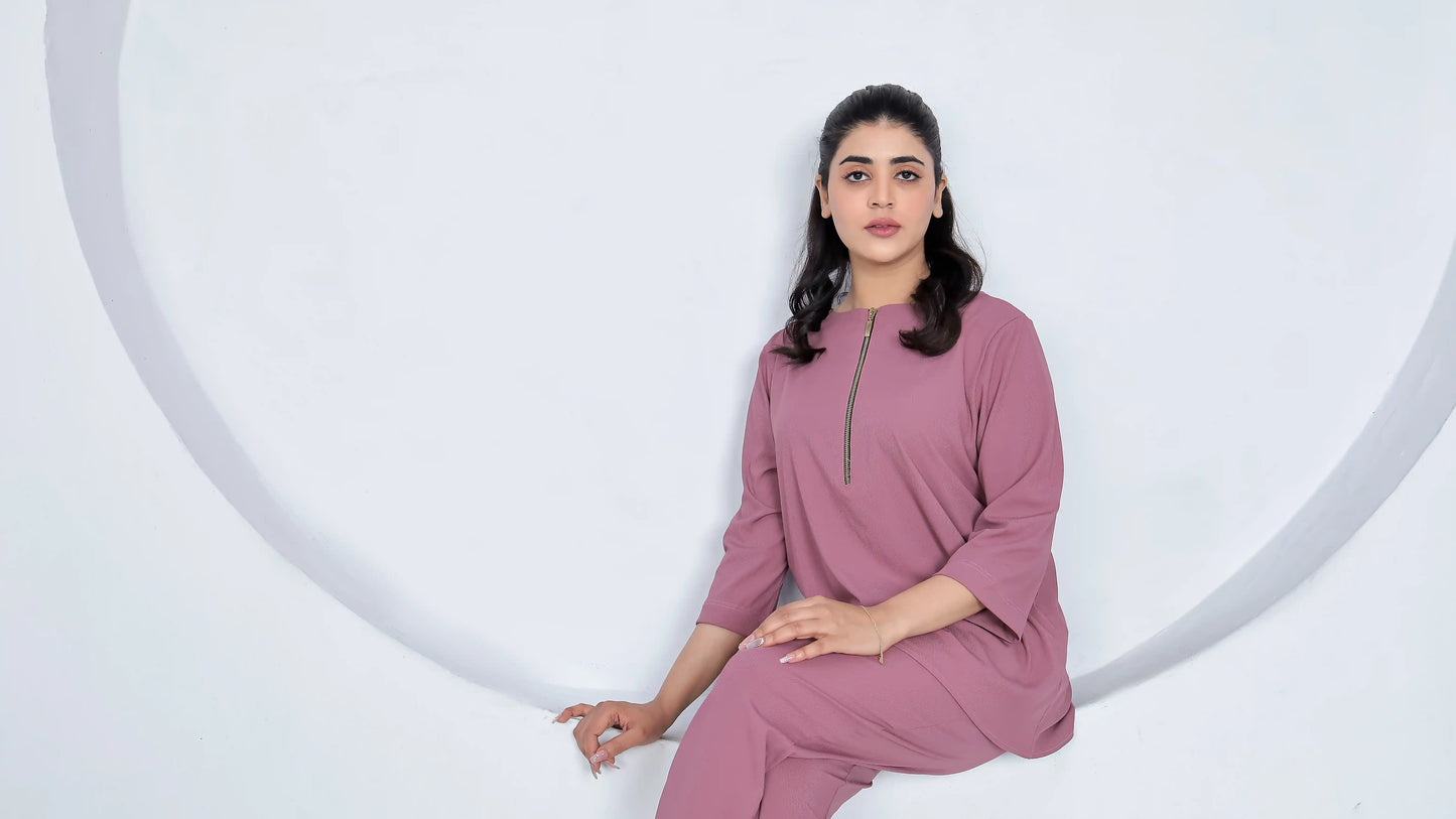 Blush Pink - Relaxed Spendex Co-ord Set