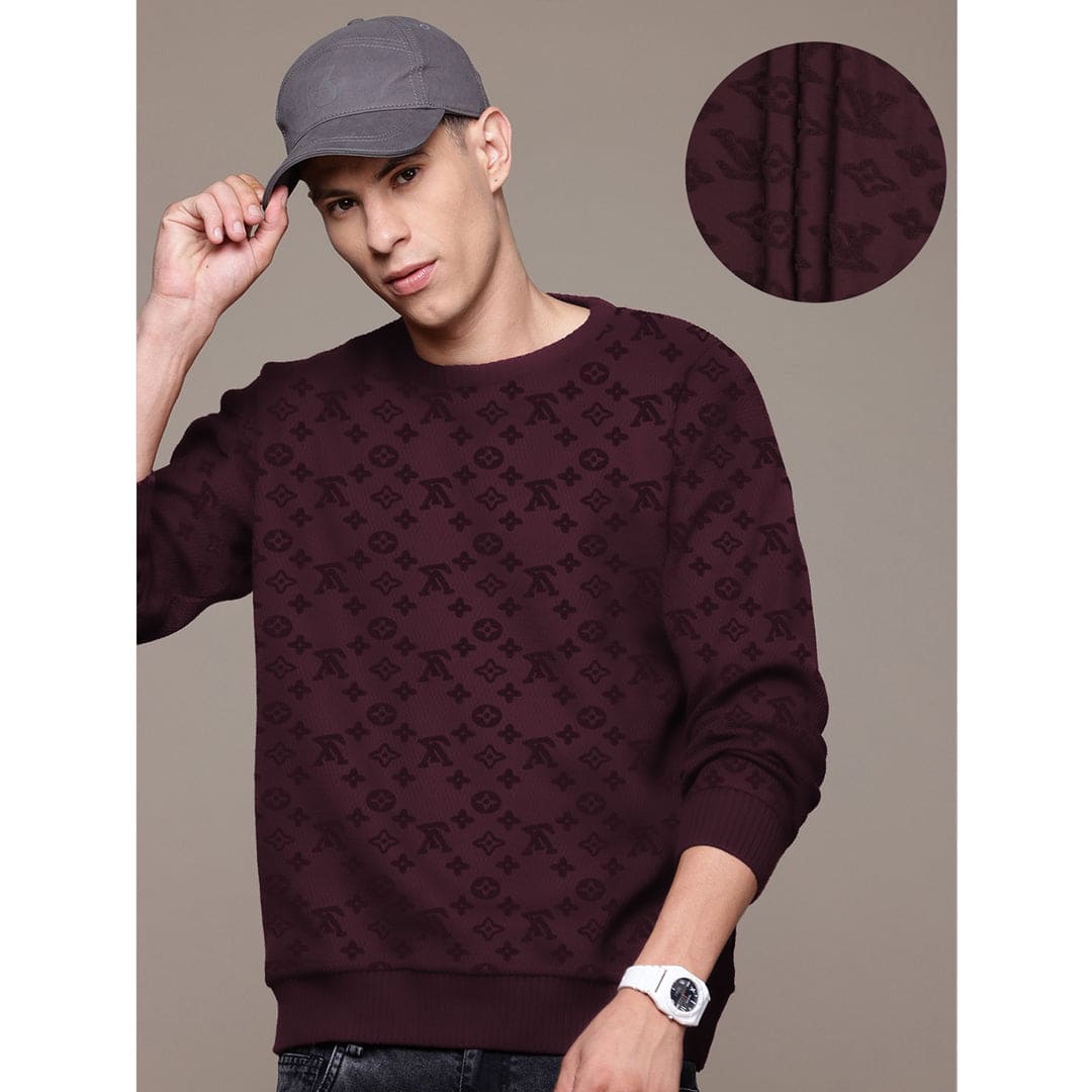 Jupiter Chanel Velvet Self Textured Sweatshirts