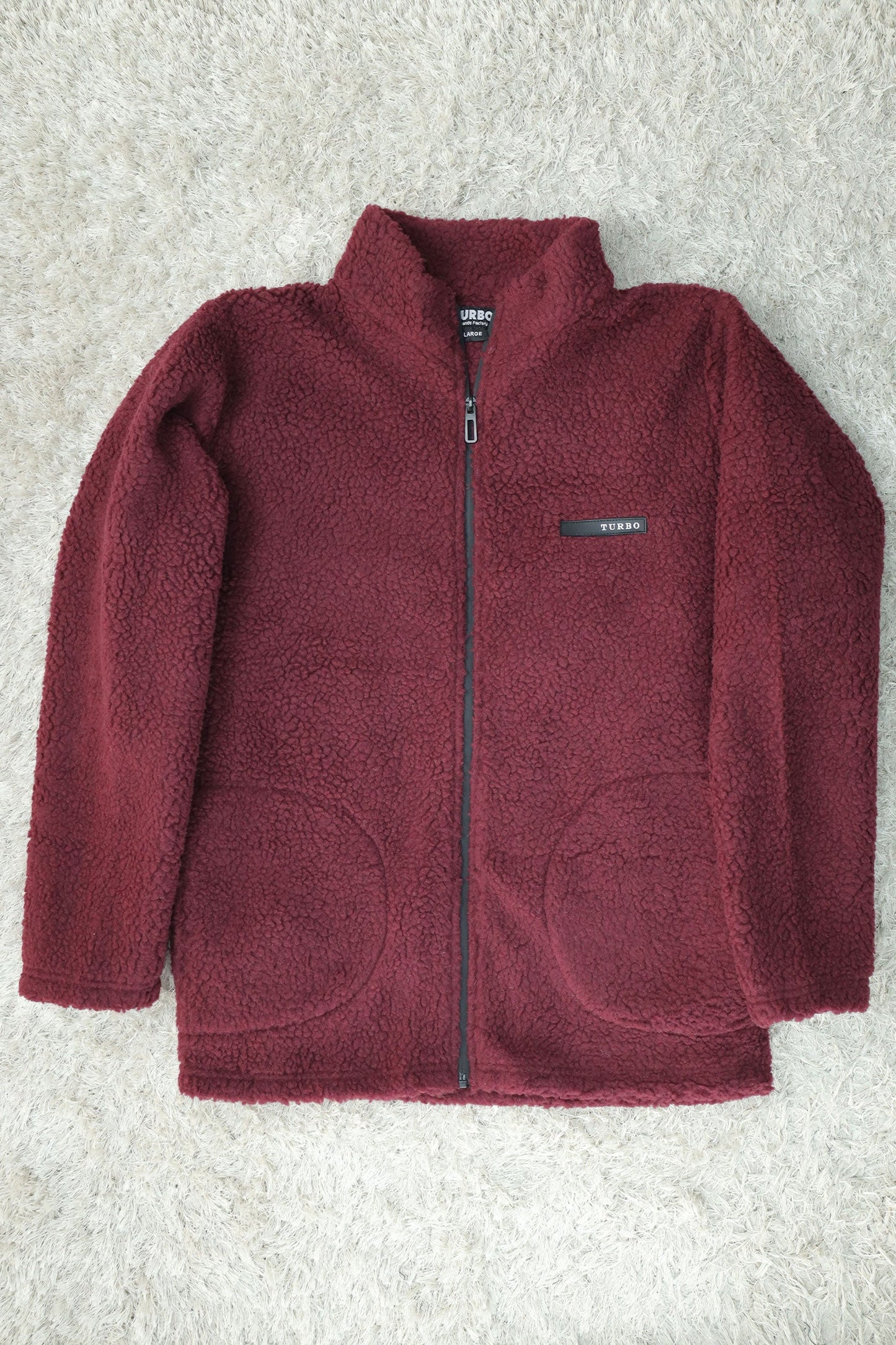 Turbo Zipper Style Sherpa Fleece Light Weight Jacket