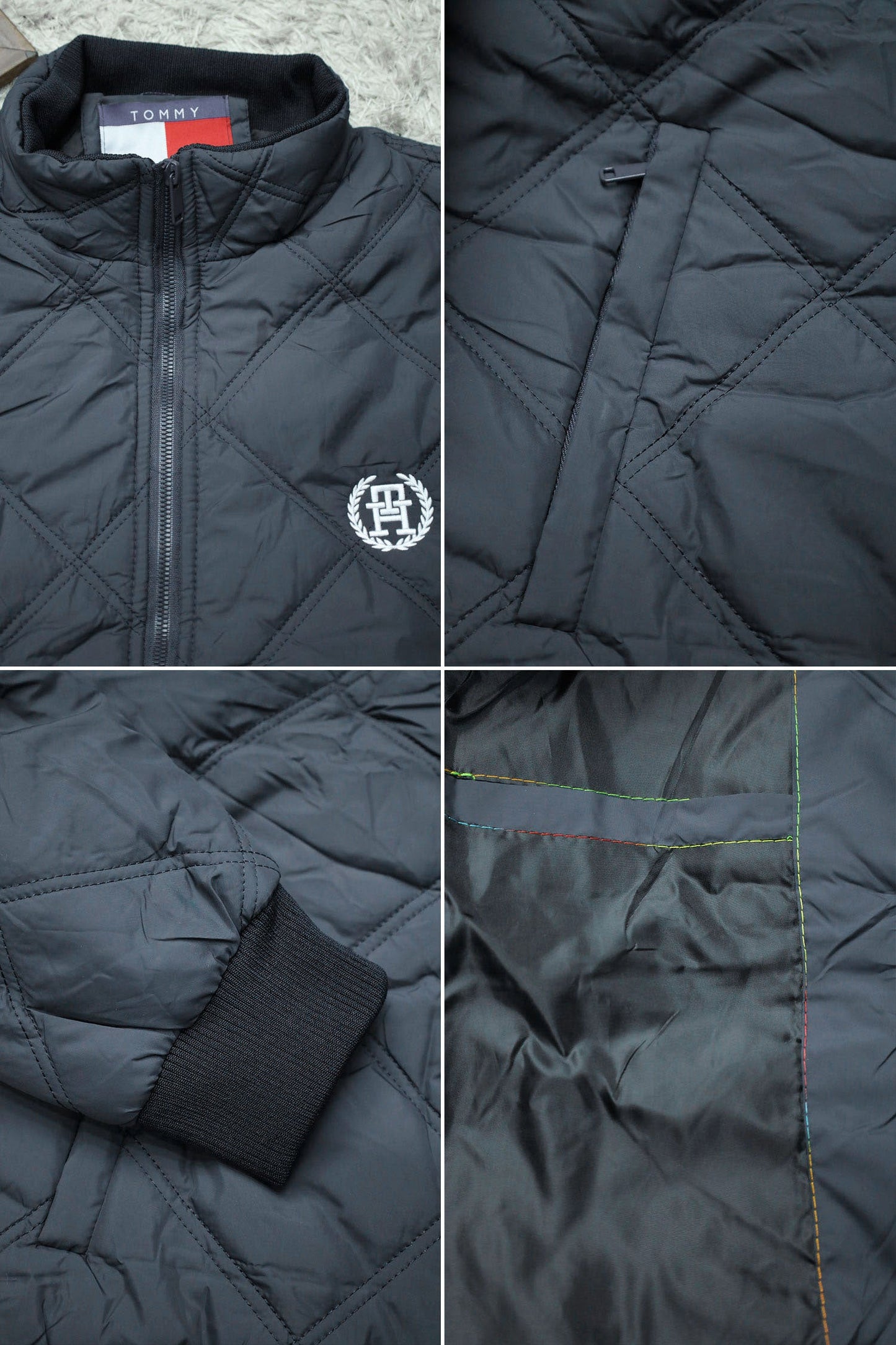 Tmy Hlfgr Warm Diamond Stitch Imported Puffer Jacket