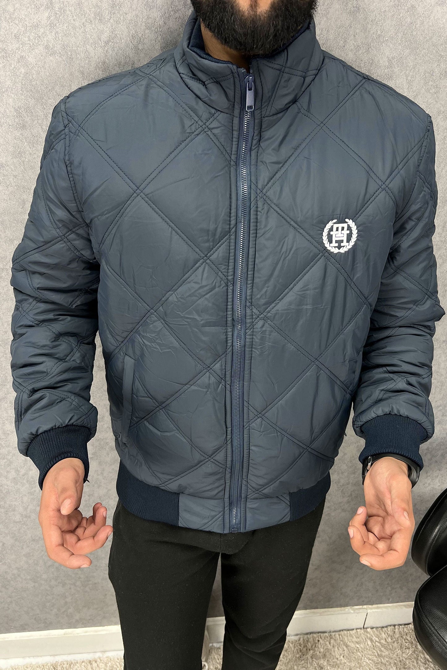 Tmy Hlfgr Warm Diamond Stitch Imported Puffer Jacket