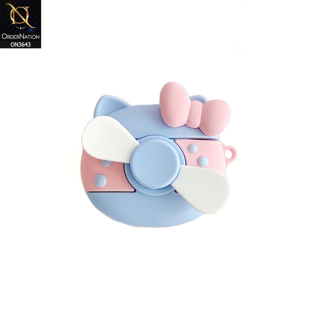 Airpods Pro Cover - Blue - New Trending 3D Cartoon Fan Soft Silicone Airpods Case
