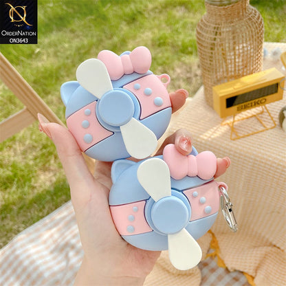 Airpods Pro Cover - Blue - New Trending 3D Cartoon Fan Soft Silicone Airpods Case